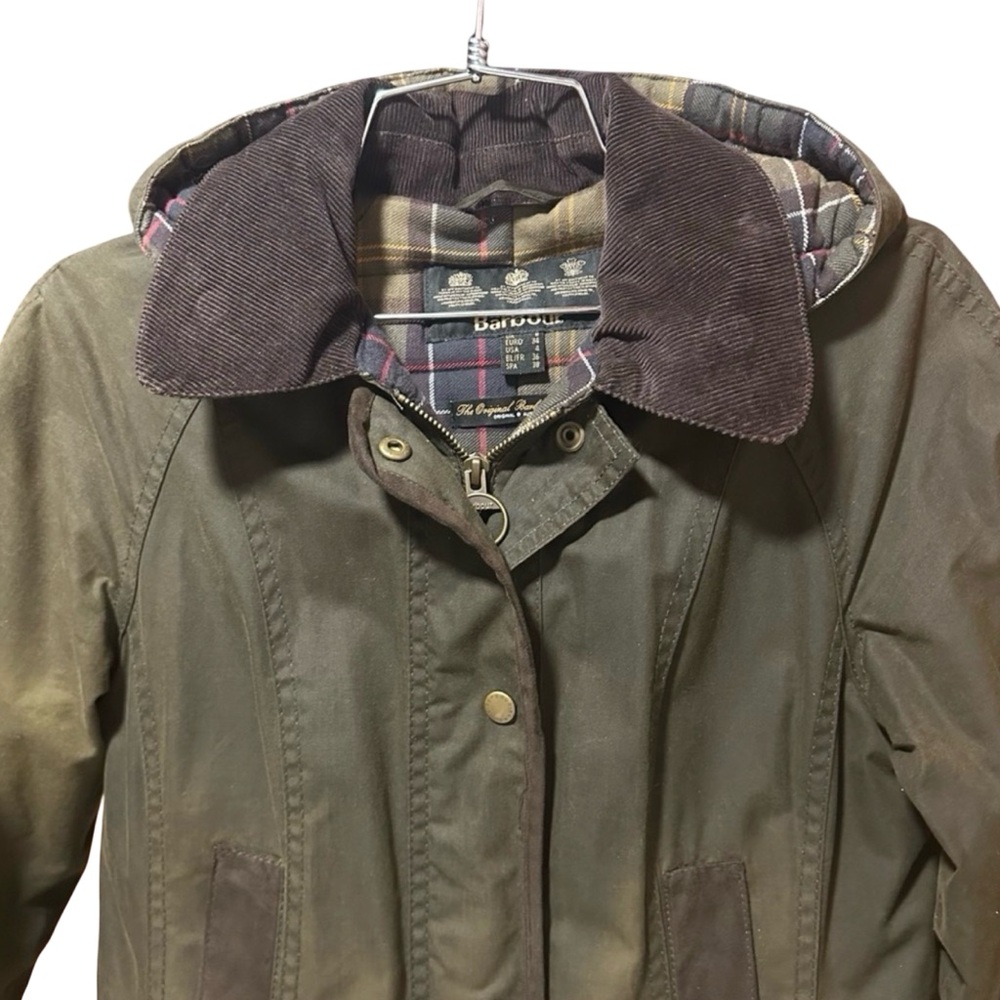 Barbour Utility Jacket with hood size 4 USA - Picture 5 of 8